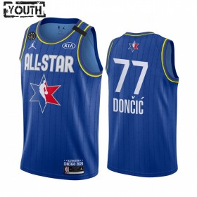 Barn Dallas Mavericks Tröja Luka Doncic 77 2020 All-Star Jordan Brand Blå Swingman